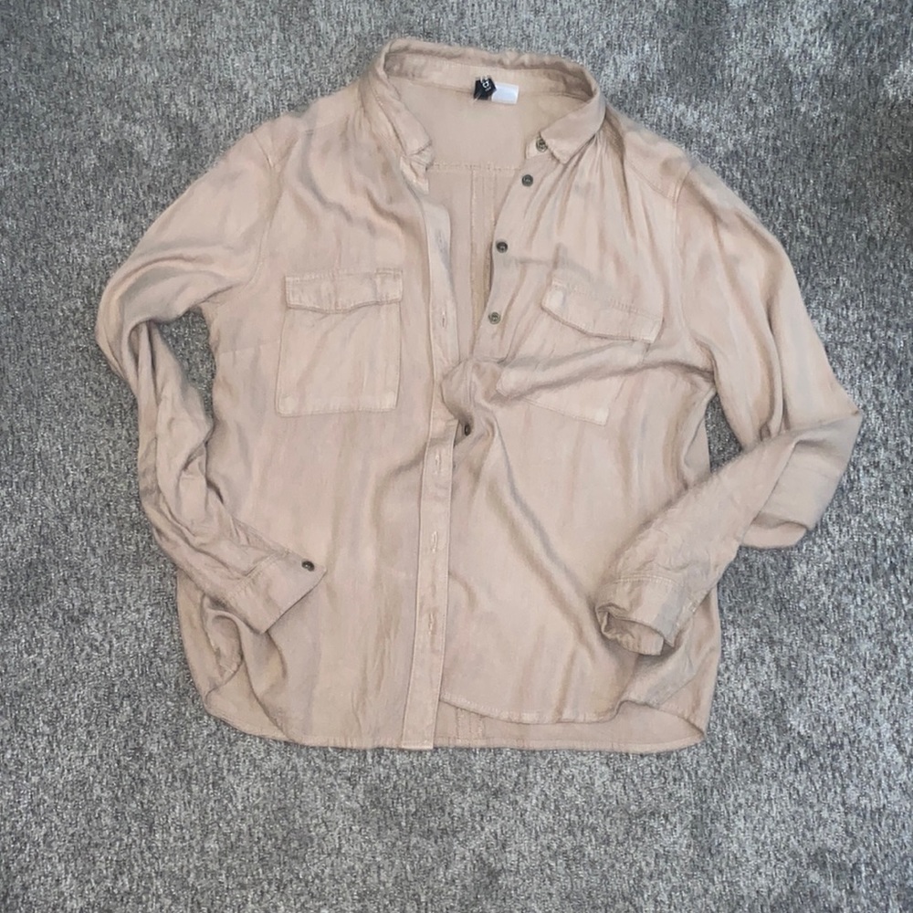 Light Brown collard shirt from h&m size 4